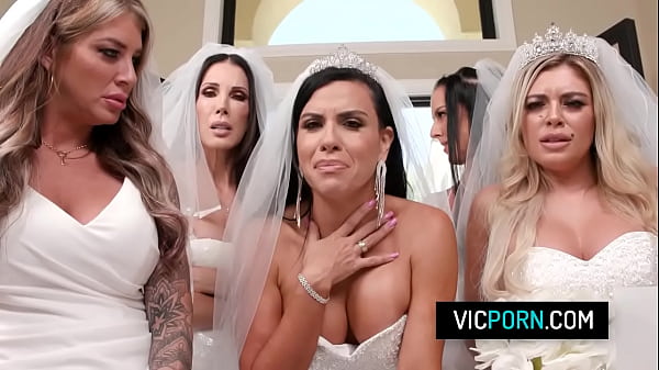 Guy fucks 5 milf brides
