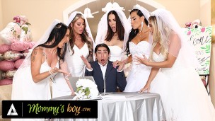 MOMMY’S BOY – Furious MILF Brides Reverse Gangbang Hung Wedding Planner For Wedding Planning Mistake