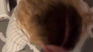 Sex Slave gives out extreme blowjob